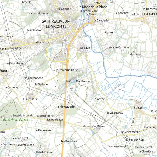 Plan cartographique de Étang de l'Avent