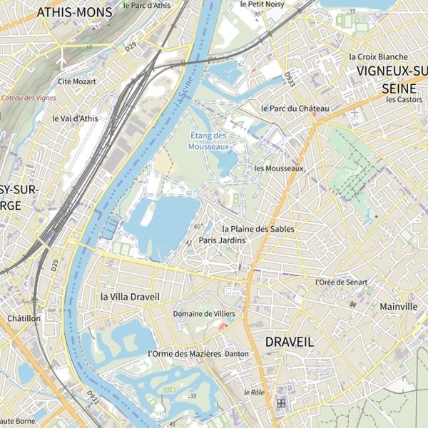 Plan cartographique de Étang de Lavessieyre