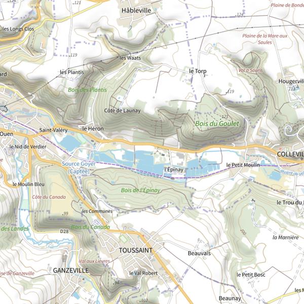Plan cartographique de Étang de l'Epinay