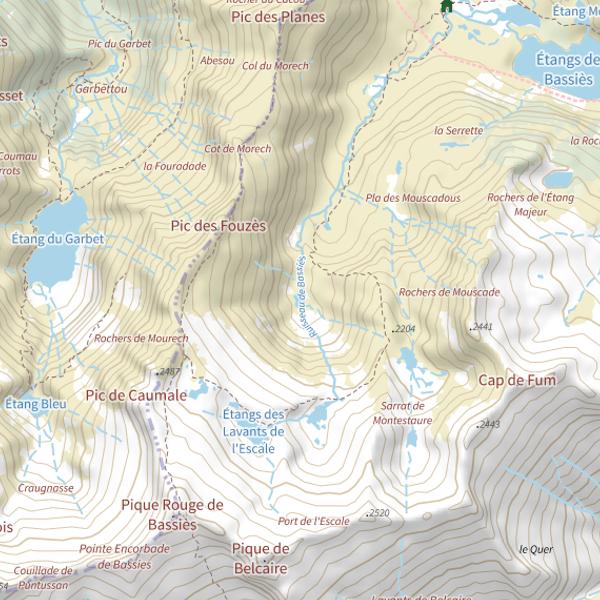Plan cartographique de Étang de l'Escale d'en Haut 1
