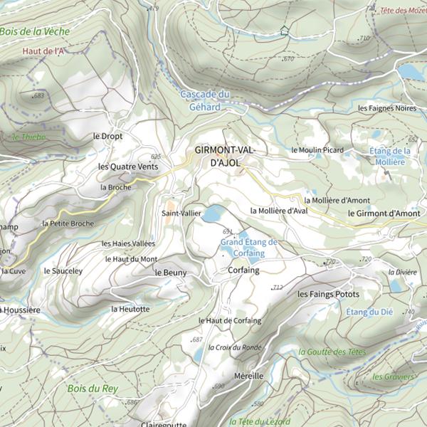 Plan cartographique de Étang de l'Homme