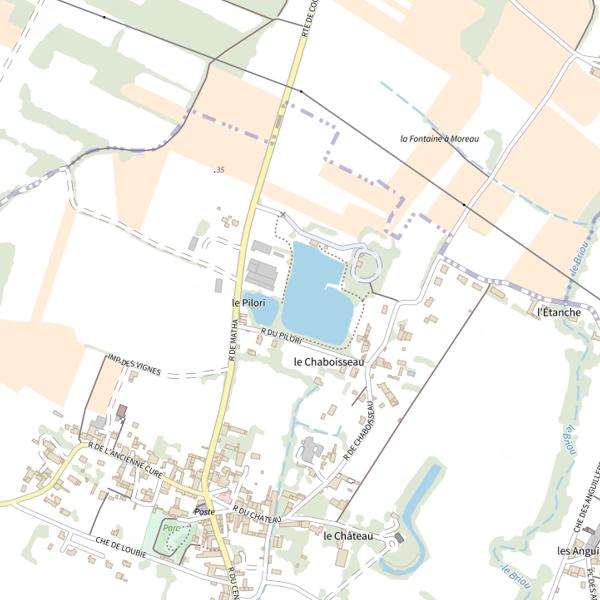 Plan cartographique de Étang de l'Hommée