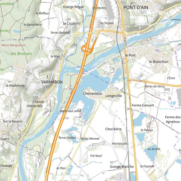 Plan cartographique de Étang de Longeville