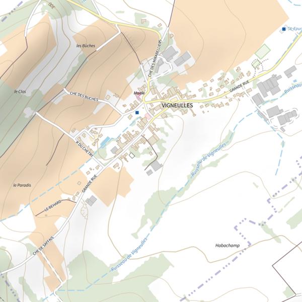 Plan cartographique de Étang de Maginal