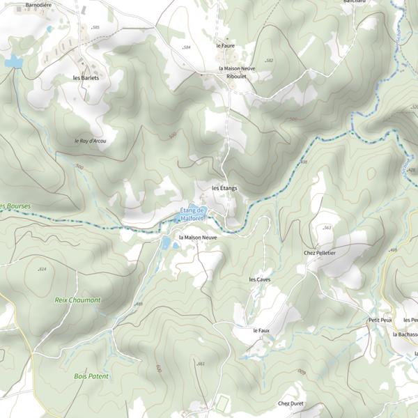 Plan cartographique de Étang de Malforêt