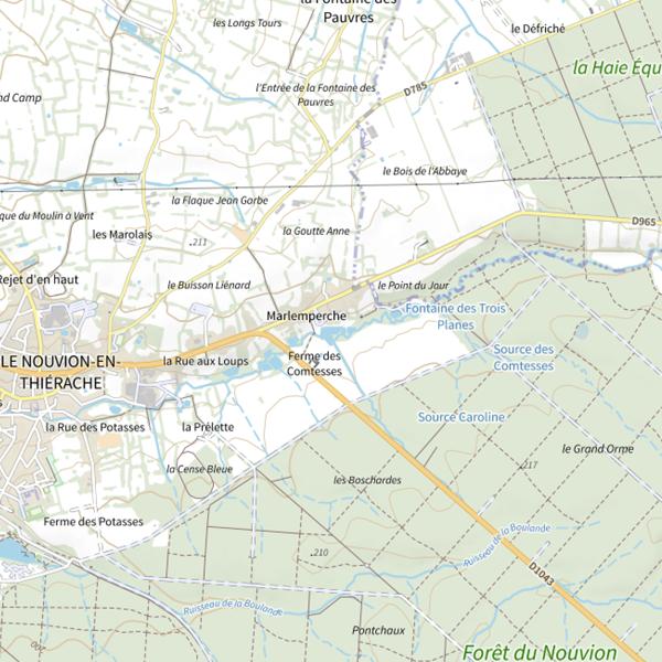 Plan cartographique de Étang de Marlemperche