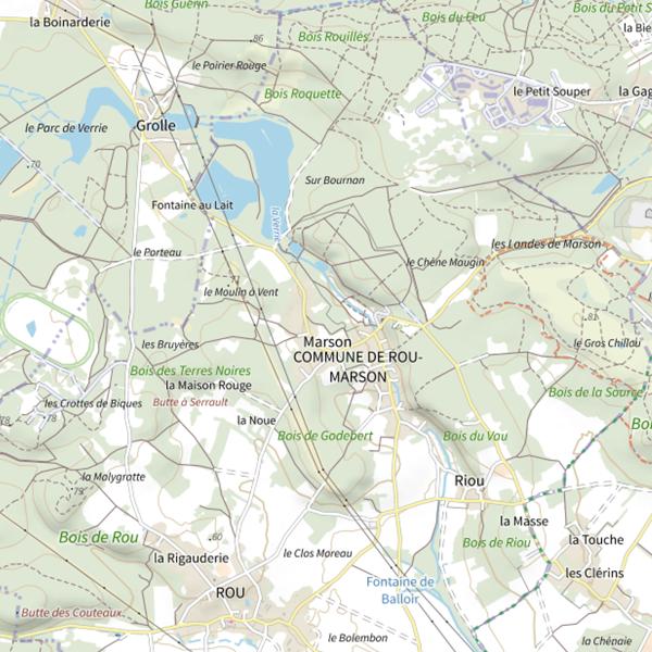 Plan cartographique de Étang de Marson
