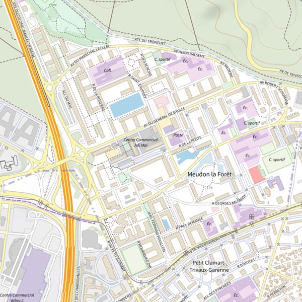 Plan cartographique de Étang de Meudon