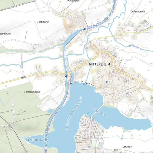 Plan cartographique de Étang de Mittersheim