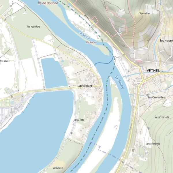 Plan cartographique de Étang de Moisson Mousseaux
