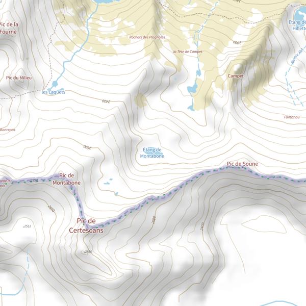 Plan cartographique de Étang de Montabone