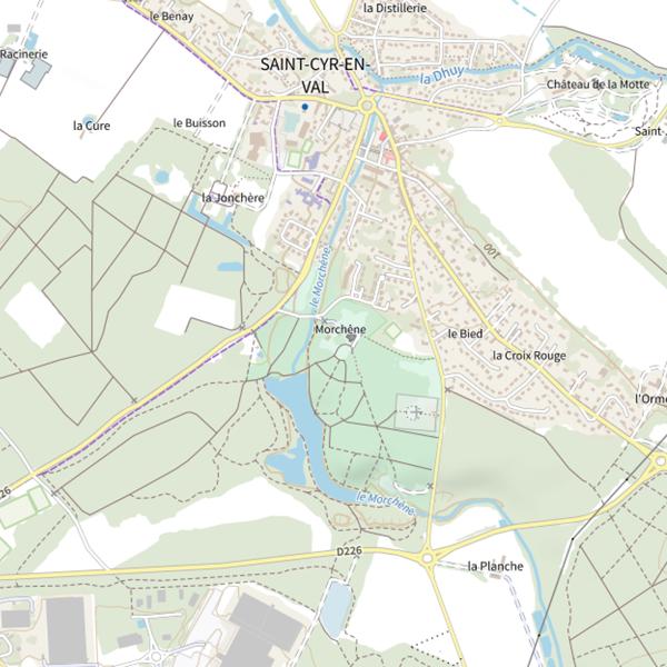 Plan cartographique de Étang de Morchêne