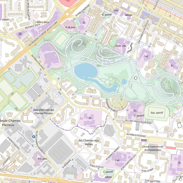 Plan cartographique de Étang de Nanterre