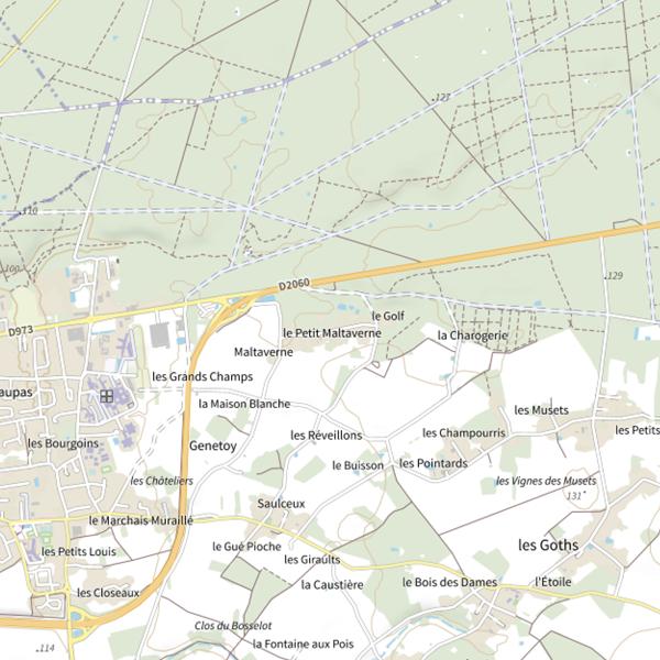 Plan cartographique de Étang de Nepurn