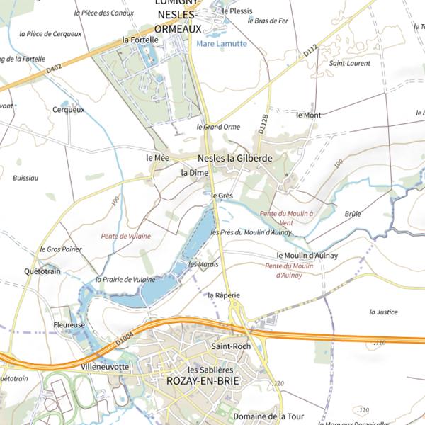 Plan cartographique de Étang de Nesles (5,54ha)