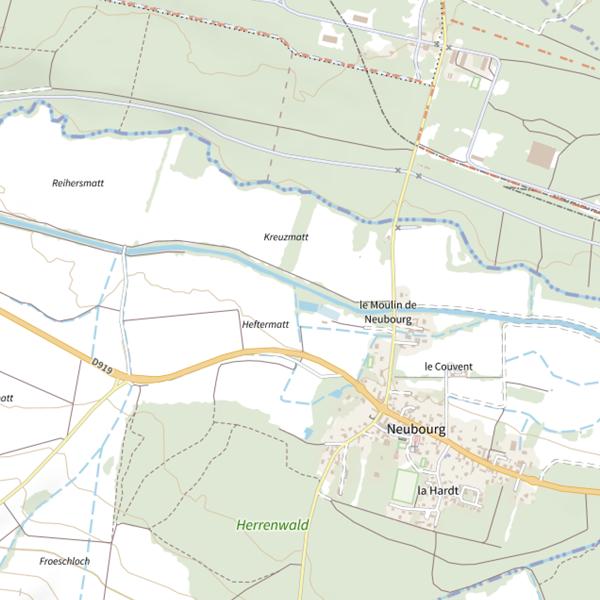 Plan cartographique de Étang de Neubourg