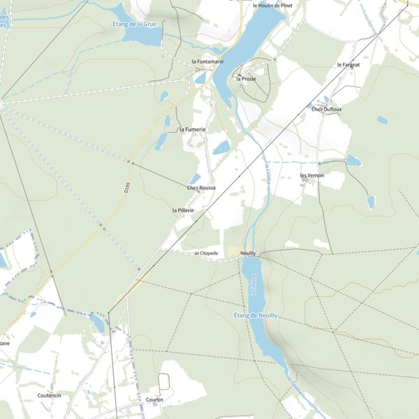 Plan cartographique de Étang de Neuilly