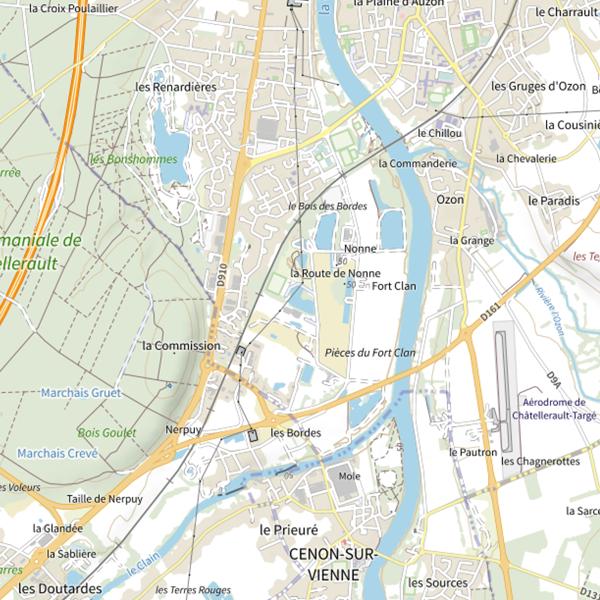 Plan cartographique de Étang de Nones