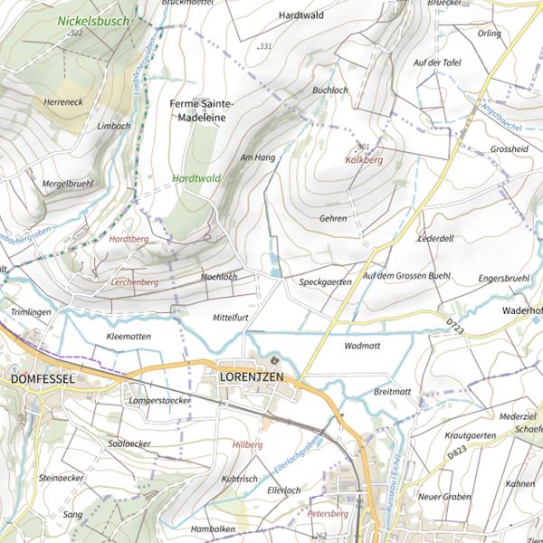 Plan cartographique de Étang de pêche