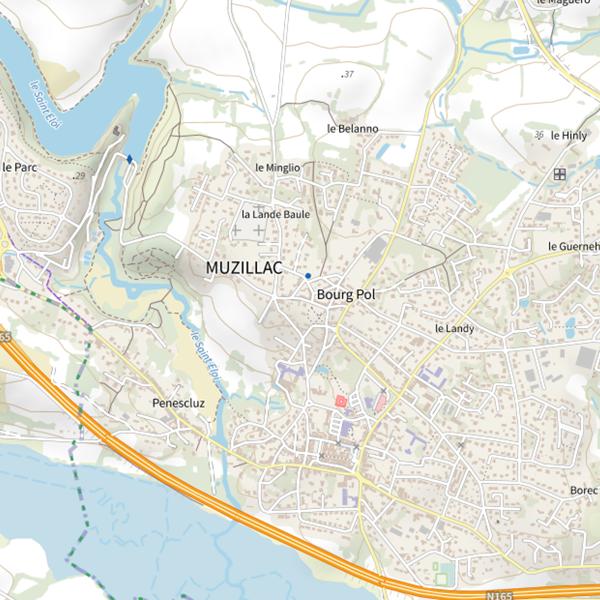 Plan cartographique de Étang de Pen Mur