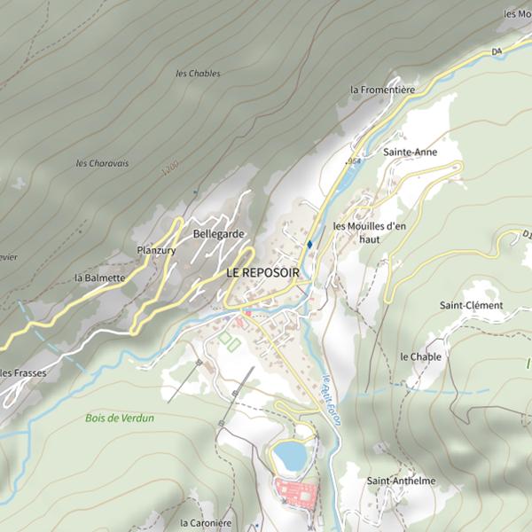 Plan cartographique de Étang de Peyre