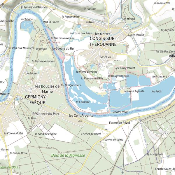 Plan cartographique de Étang de Pierre Lorraine