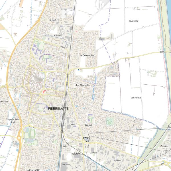 Plan cartographique de Étang de Pierrelatte