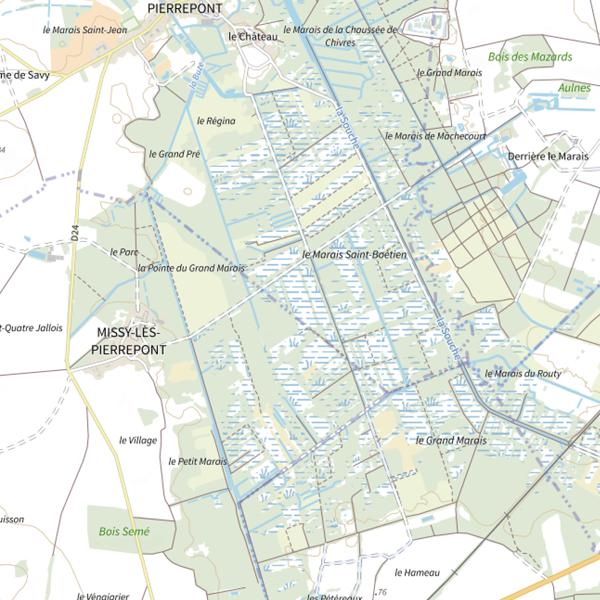 Plan cartographique de Étang de Pierrepont