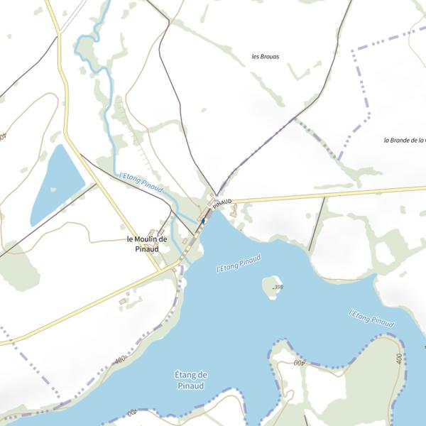 Plan cartographique de Étang de Pinaud