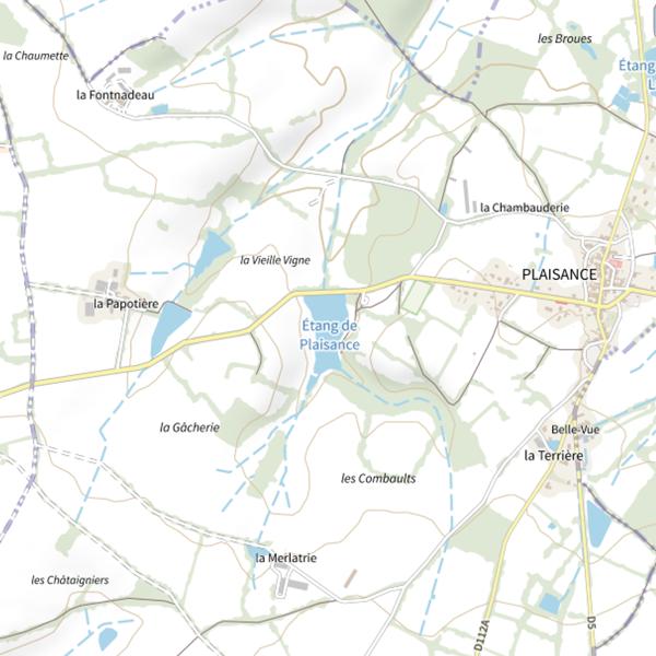 Plan cartographique de Étang de Plaisance