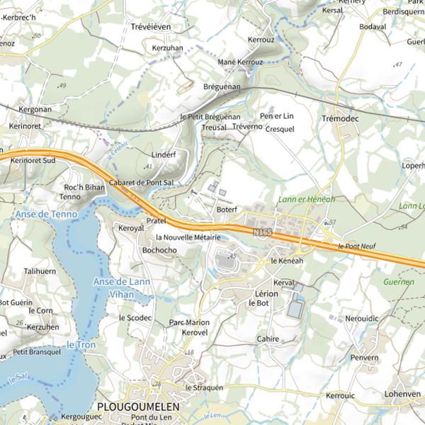 Plan cartographique de Étang de Pont Sal