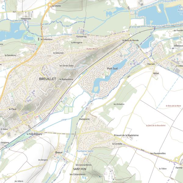 Plan cartographique de Étang de Port-Sud