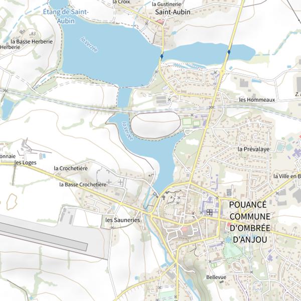 Plan cartographique de Étang de Pouancé