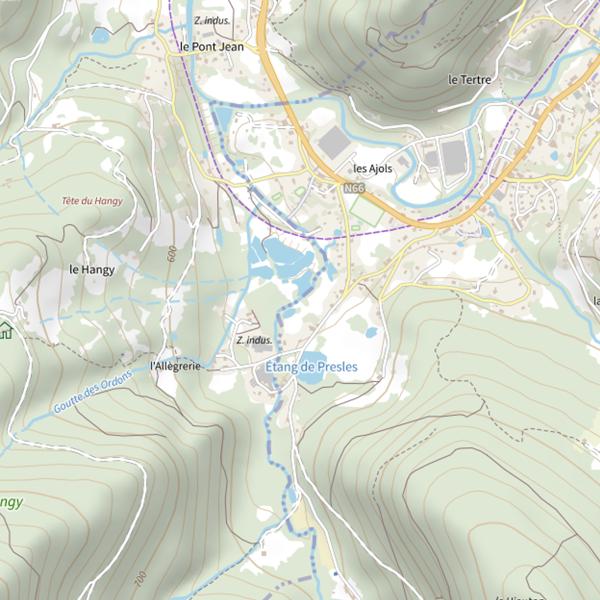 Plan cartographique de Étang de Presles