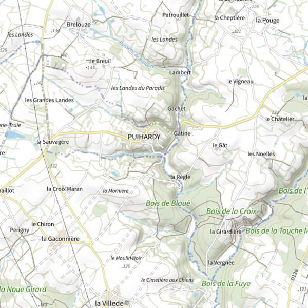 Plan cartographique de Étang de PuiHardy