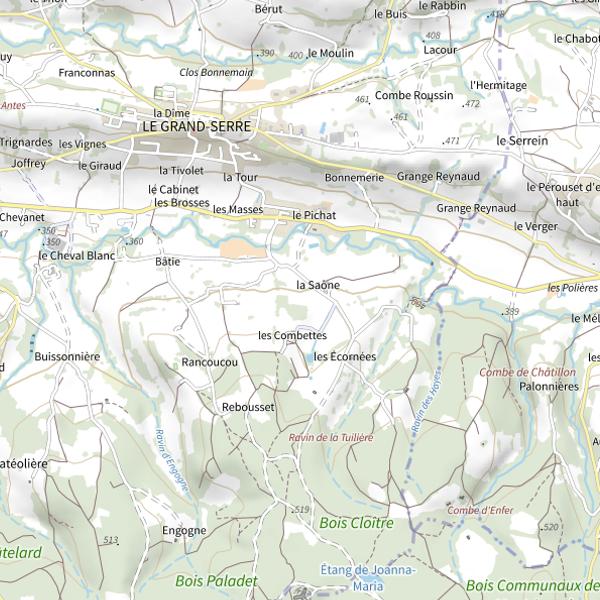 Plan cartographique de Étang de Puy de Serre