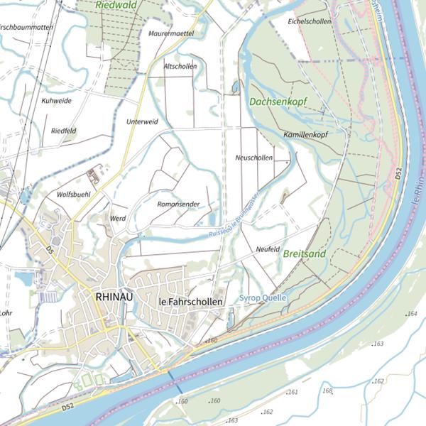 Plan cartographique de Étang de Rhinau
