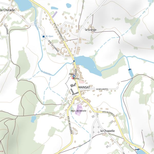 Plan cartographique de Étang de Riomery