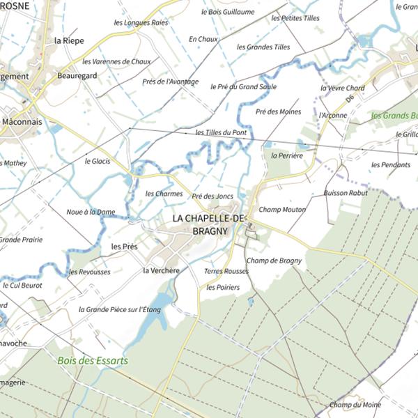 Plan cartographique de Étang de Roivre