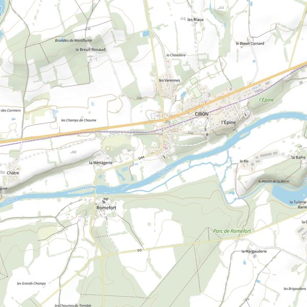Plan cartographique de Étang de Romefort