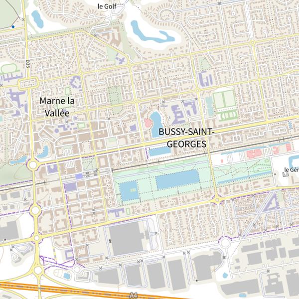 Plan cartographique de Étang de Russey Kéo