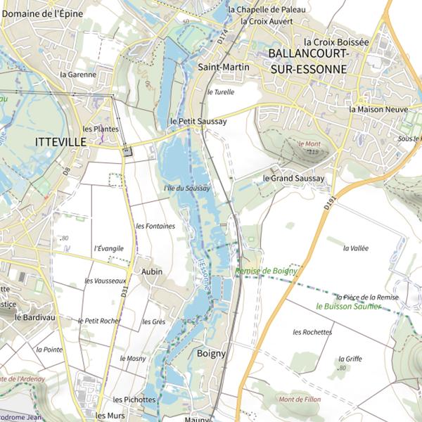 Plan cartographique de Étang de Saint-Blaise