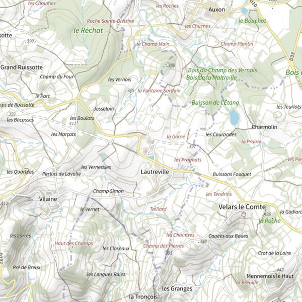 Plan cartographique de Étang de Saint-Germain-des-Champ