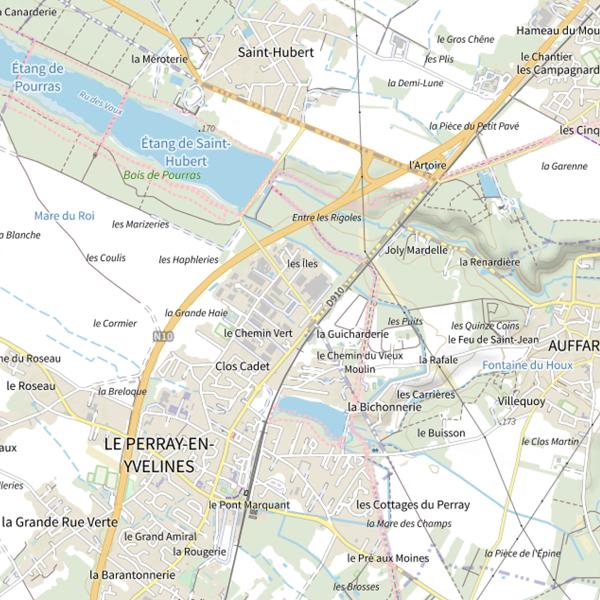 Plan cartographique de Étang de Saint Hubert