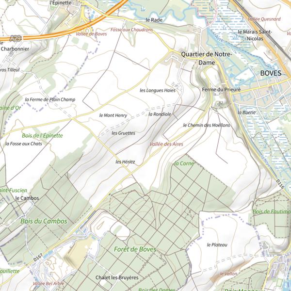 Plan cartographique de Étang de Saint Ladre