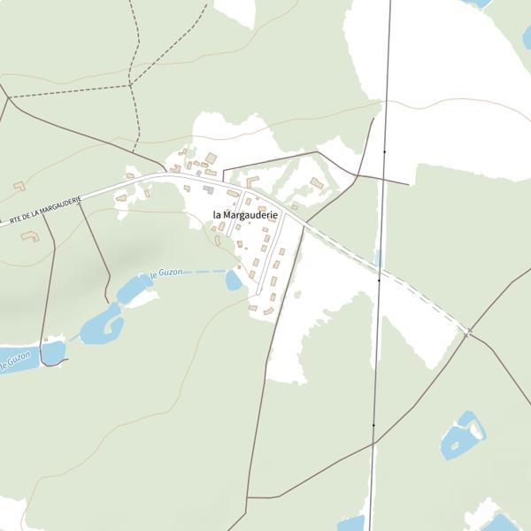 Plan cartographique de Étang de Saint Laurent