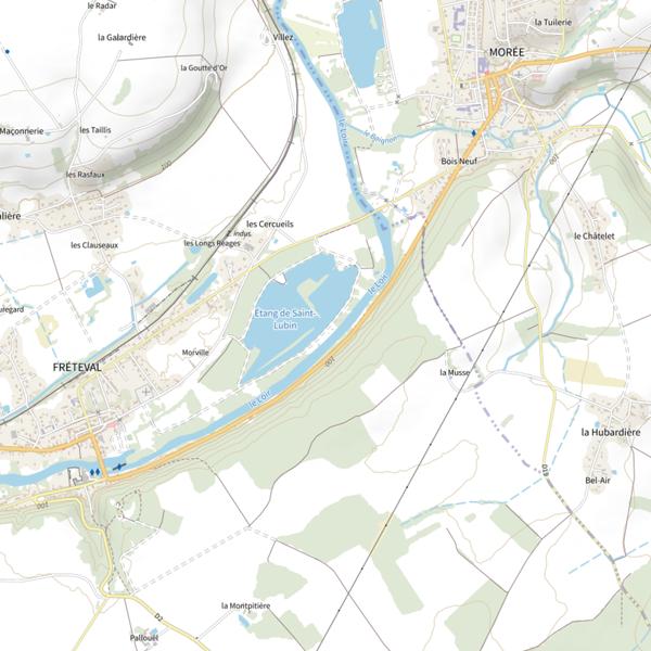 Plan cartographique de Étang de Saint Lubin