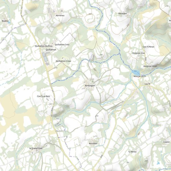 Plan cartographique de Étang de Saint Norgant Kerne-uhel