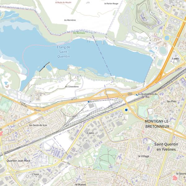 Plan cartographique de Étang de Saint Quentin
