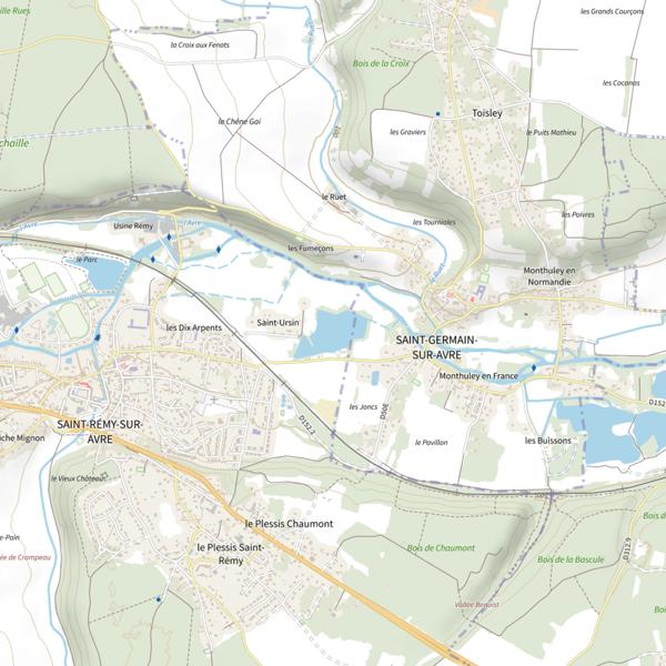 Plan cartographique de Étang de Saint-Ursin